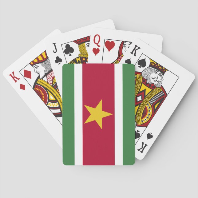 Jeu De Cartes Drapeau du Suriname (dos)