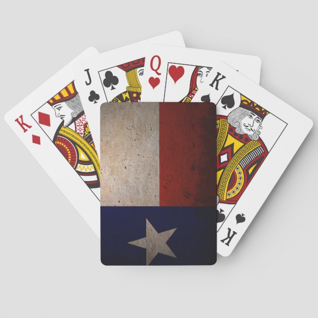 Jeu De Cartes Drapeau du Texas (dos)