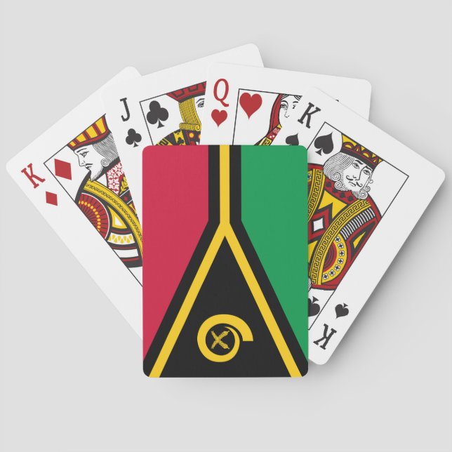 Jeu De Cartes Drapeau du Vanuatu (dos)