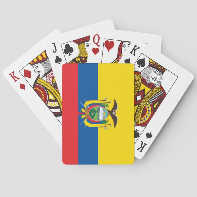 Jeu De Cartes Drapeau équatorien (dos)