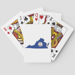 Jeu De Cartes Drapeau et carte de l'État de Virginie