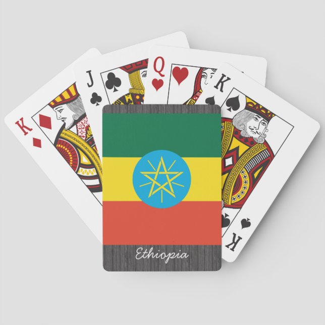 Jeu De Cartes Drapeau Éthiopie Jouer des cartes (dos)