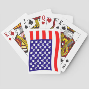 Jeu De Cartes Drapeau étoilé et rayé républicain