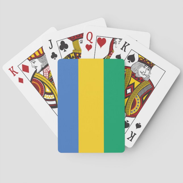Jeu De Cartes Drapeau Gabon (dos)