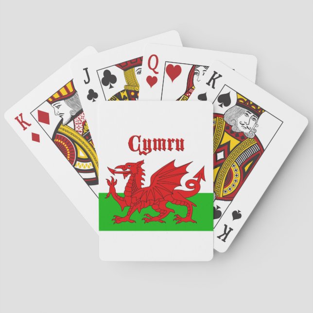 Jeu De Cartes Drapeau gallois Cymru (dos)