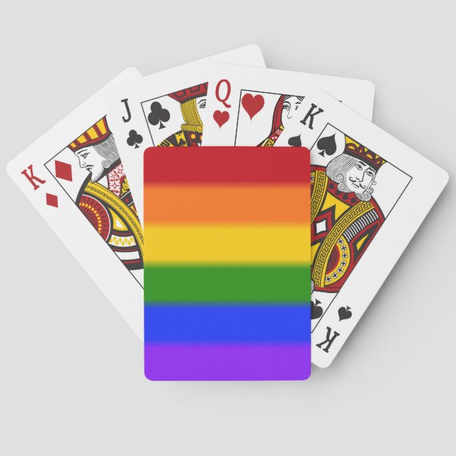 Jeu De Cartes Drapeau Gay pride arc-en-ciel plat (dos)