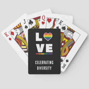 Jeu De Cartes Drapeau Gay pride de Grunge Love LGBTQ