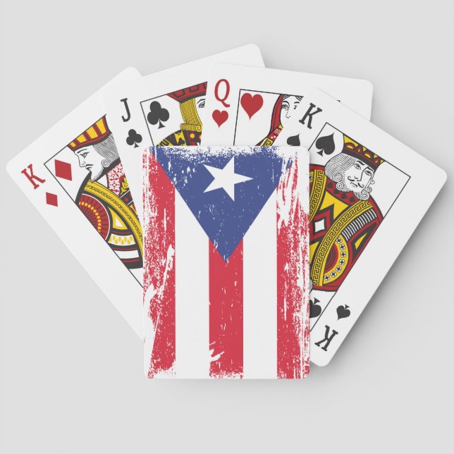 Jeu De Cartes Drapeau Grunge Porto Rico (dos)