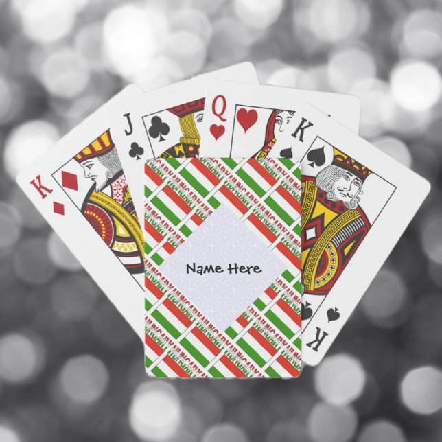 Jeu De Cartes Drapeau hongrois avec votre nom (Créateur téléchargé)