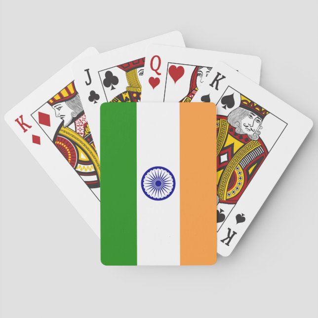 Jeu De Cartes Drapeau (indien) de l'Inde (dos)