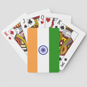 Jeu De Cartes Drapeau indien (Inde) (Pays d'Asie du Sud) (Bharat