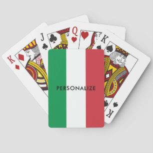 Jeu De Cartes Drapeau italien Italie coutume de jouer cartes