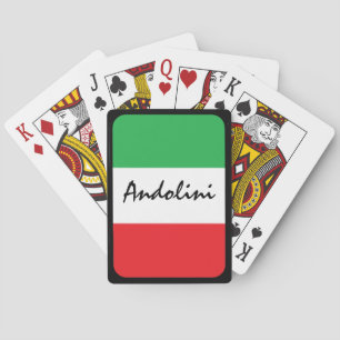 Jeu De Cartes Drapeau italien Poker personnalisé Deck personnali
