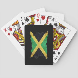 Jeu De Cartes Drapeau jamaïcain Grunge, Drapeau jamaïcain