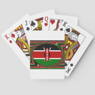 Jeu De Cartes Drapeau kenyan vectoriel dynamique : un design éne