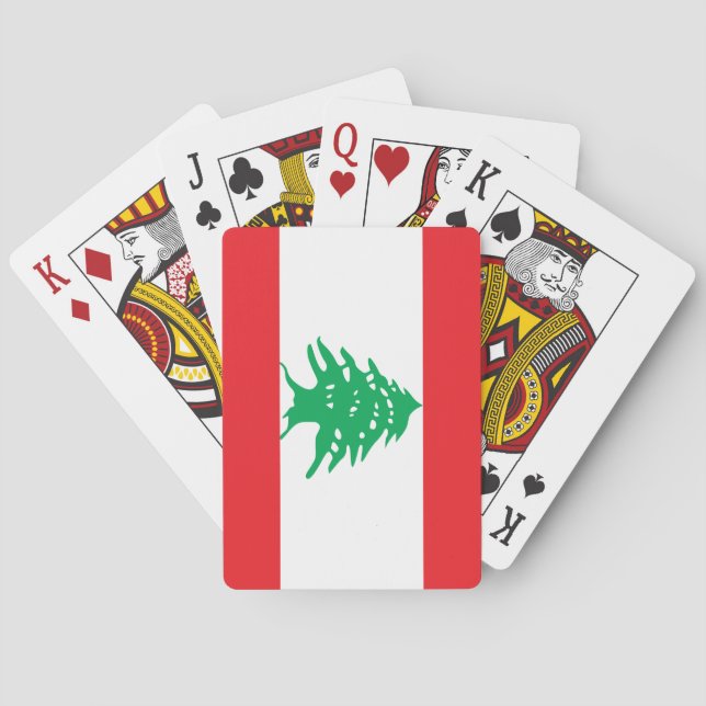 Jeu De Cartes Drapeau libanais (dos)