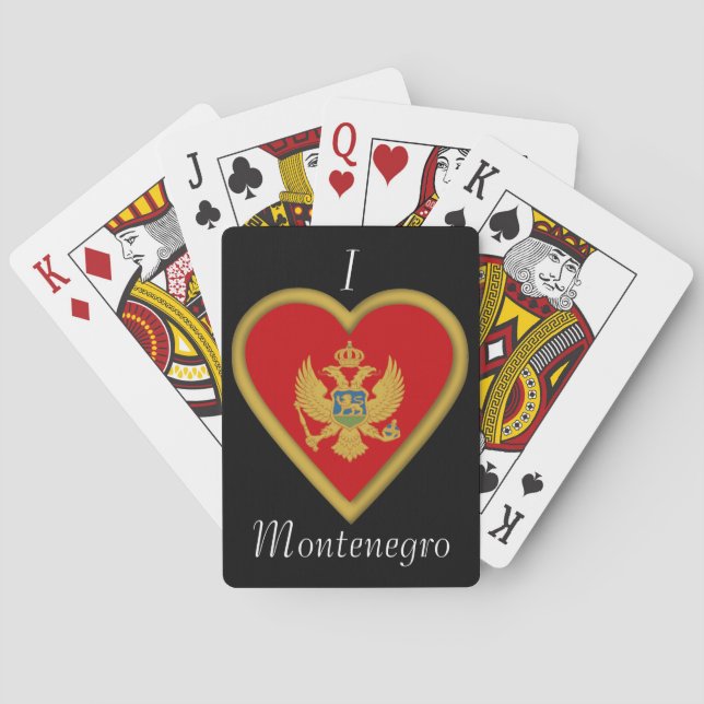 Jeu De Cartes Drapeau monténégrin (dos)