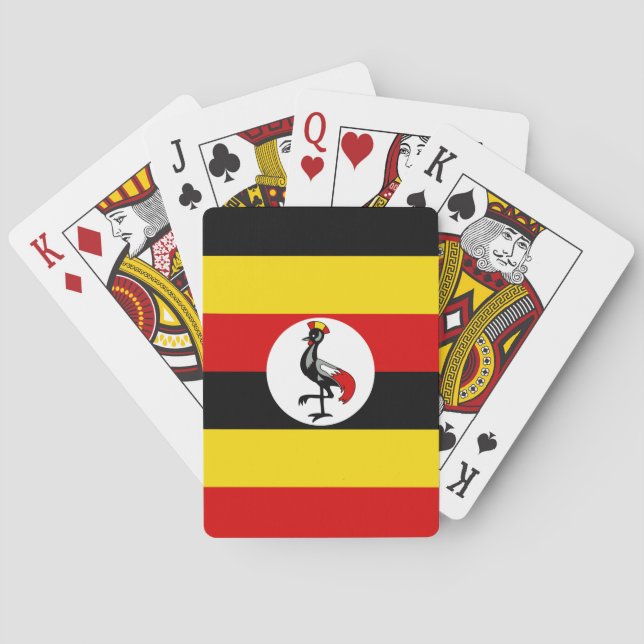 Jeu De Cartes Drapeau national du monde de l'Ouganda (dos)