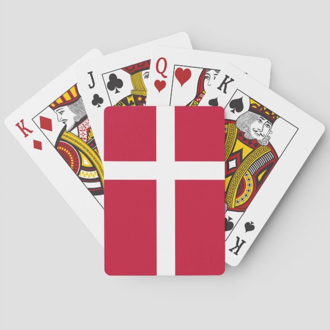 Jeu De Cartes Drapeau national du monde du Danemark (dos)