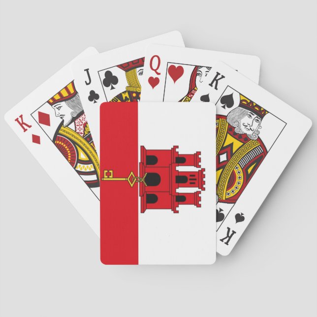 Jeu De Cartes Drapeau national du monde du Gibraltar (dos)