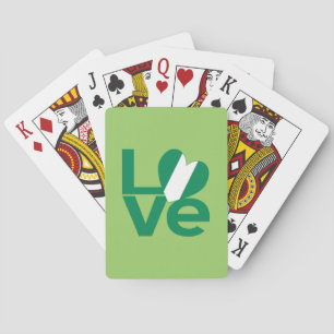 Jeu De Cartes Drapeau nigérian coeur LOVE vert 