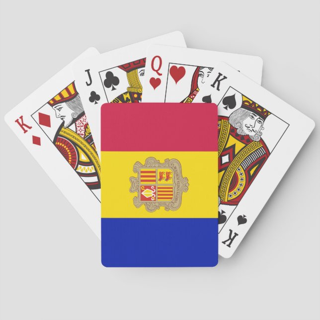 Jeu De Cartes Drapeau patriotique d'Andorre (dos)