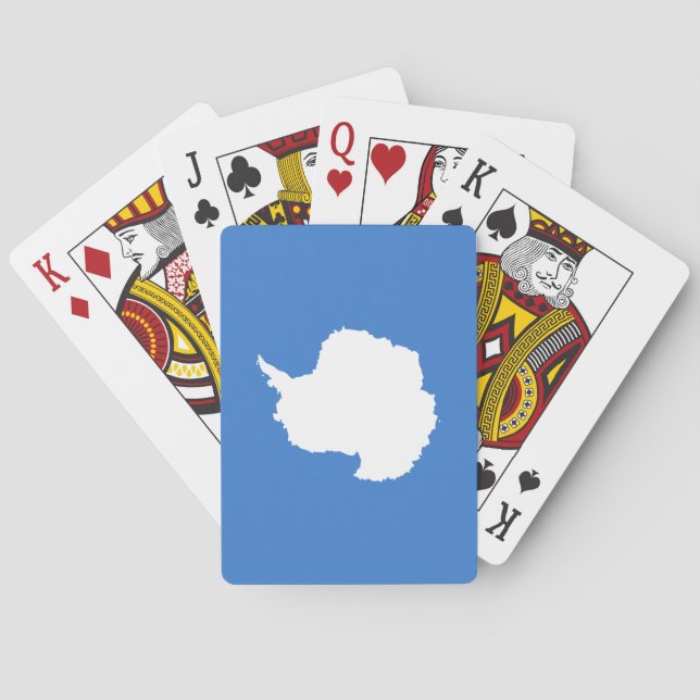 Jeu De Cartes Drapeau patriotique de l'Antarctique (dos)