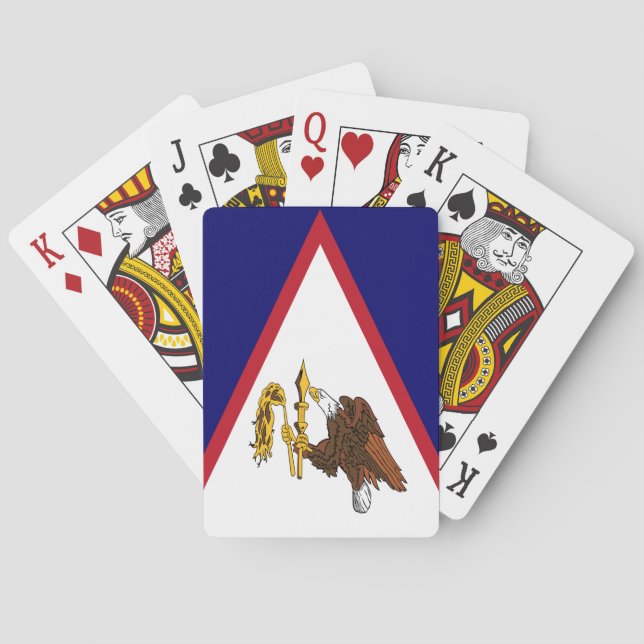 Jeu De Cartes Drapeau patriotique des Samoa américaines (dos)