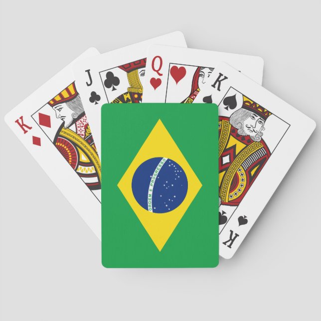 Jeu De Cartes Drapeau patriotique du Brésil (dos)