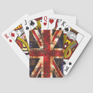 Jeu De Cartes Drapeau patriotique rouillé du Royaume-Uni