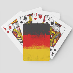 Jeu De Cartes Drapeau peint Grunge de l'Allemagne