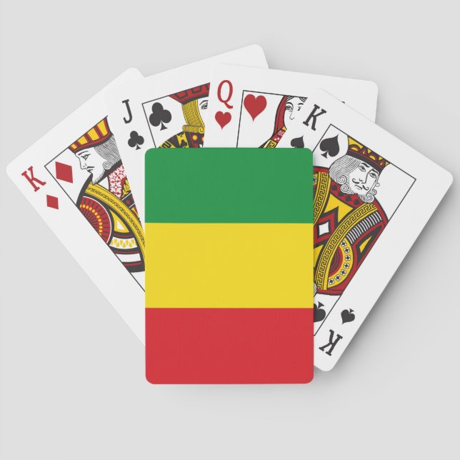 Jeu De Cartes Drapeau rastafarien Rasta Ethiopie (dos)