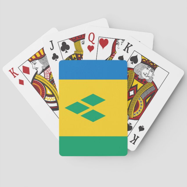 Jeu De Cartes Drapeau Saint-Vincent-et-les Grenadines (dos)