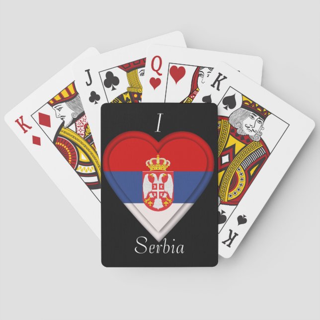 Jeu De Cartes Drapeau serbe de la Serbie (dos)