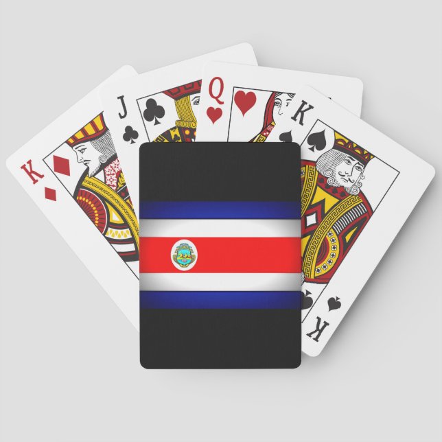 Jeu De Cartes Drapeau stylisé du Costa Rica (dos)