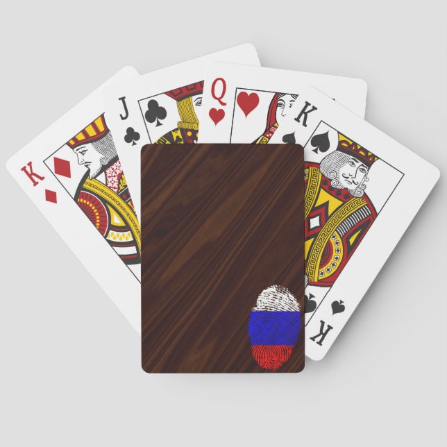 Jeu De Cartes Drapeau tactile russe (dos)