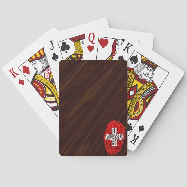 Jeu De Cartes Drapeau tactile suisse (dos)