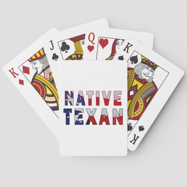 Jeu De Cartes Drapeau texan natif (dos)