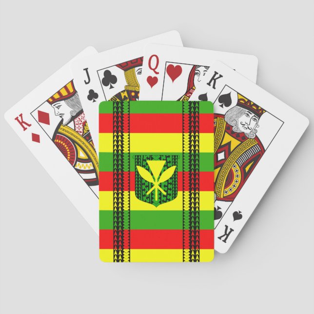 Jeu De Cartes Drapeau tribal de Kanaka Maoli (dos)