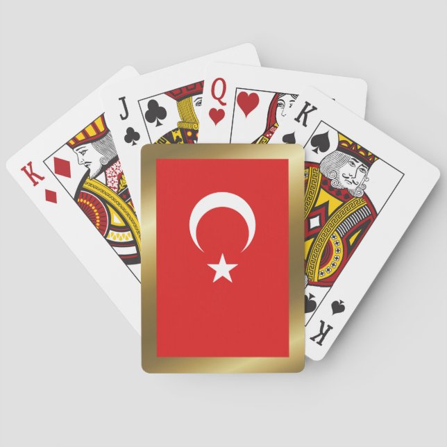 Jeu De Cartes Drapeau Turquie Jouer des cartes (dos)