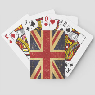 Jeu De Cartes Drapeau Union Jack britannique Vintage