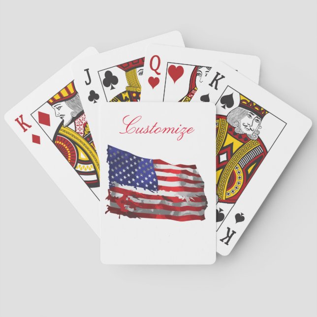 Jeu De Cartes Drapeau vintage américain Thunder_Cove (dos)