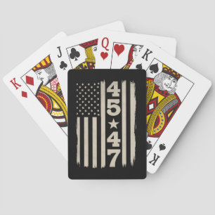 Jeu De Cartes Drapeau vintage USA 45 47 Trump 47e président