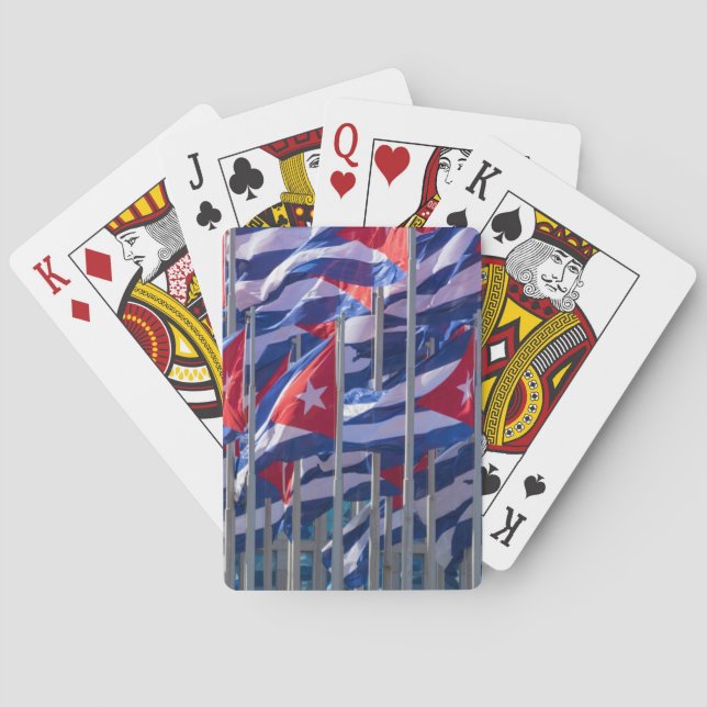 Jeu De Cartes Drapeaux cubains, La Havane, Cuba (dos)
