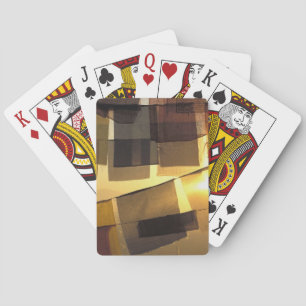 Jeu De Cartes drapeaux de prière bouddhiste au coucher du soleil