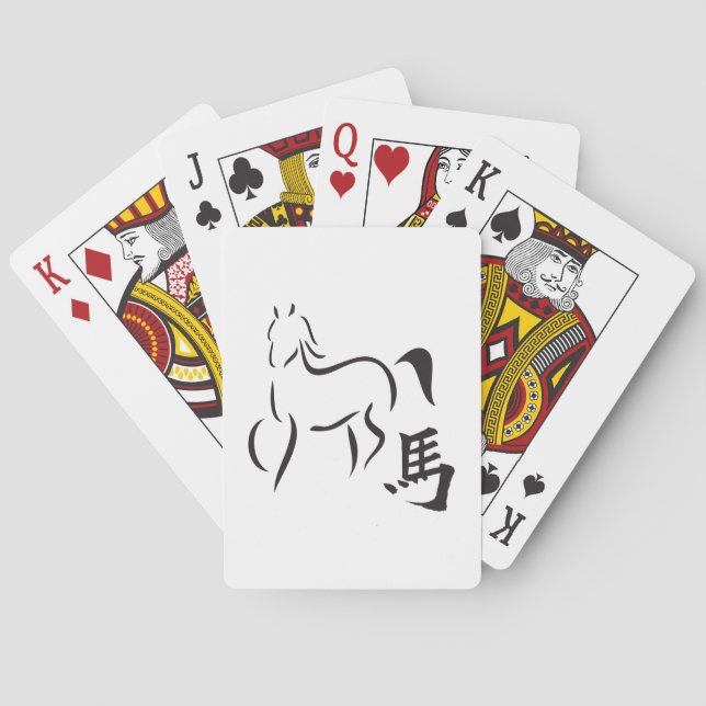 Jeu De Cartes Drawing de Horse (dos)