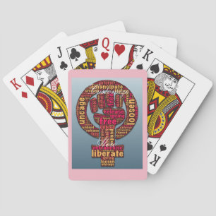 Jeu De Cartes droits des femmes LGBTQIA levée d'un poing