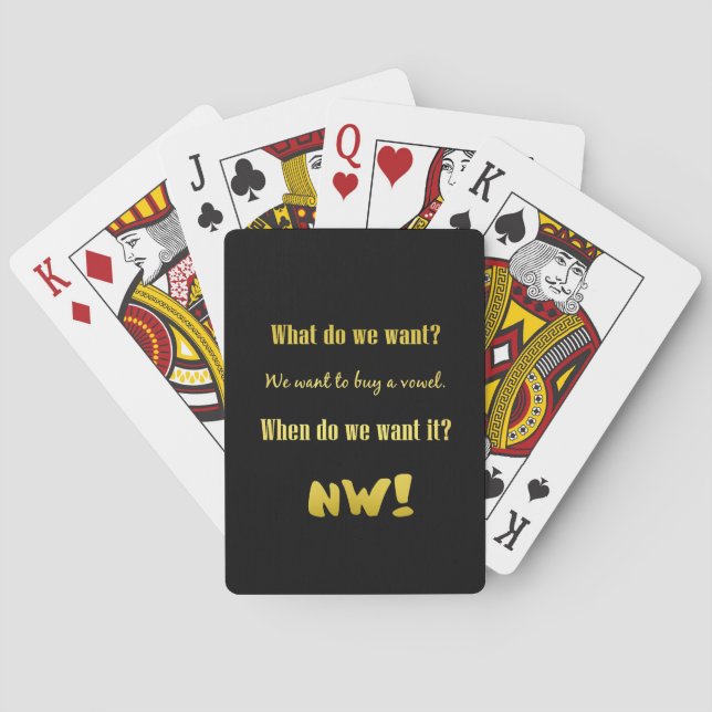 Jeu De Cartes Drôle Acheter une voyelle — Maintenant ! (dos)
