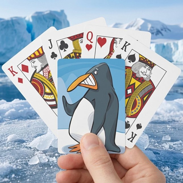 Jeu De Cartes Drôle Angry Penguin Cartoon Cool (Créateur téléchargé)