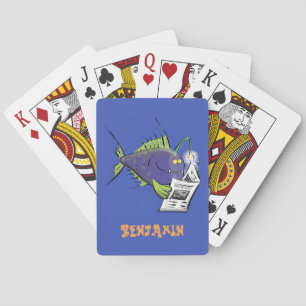 Jeu De Cartes Drôle caricature de poisson de pêcheur